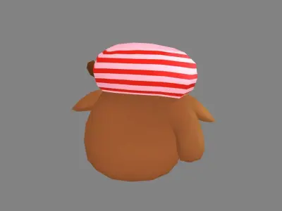 Cartoon elk glove Low-poly 3D model