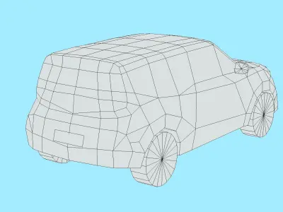 Kia Soul 2023 Low-poly 3D model