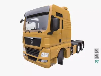 Generic Heavy Truck Chassis 04 Generic All PBR Textures Low-poly 3D model