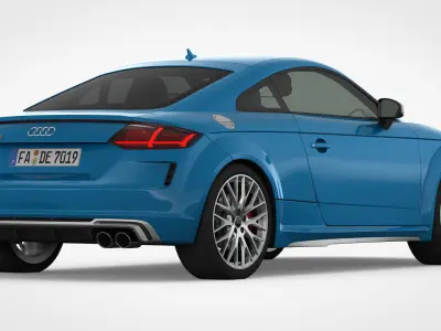 3D Audi TT 2019 Detailed Interior 3D model