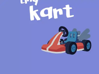 Toony Series - Tiny Kart Low-poly 3D model