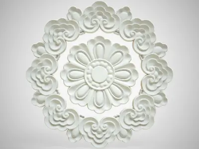 Engraving  no6 Low-poly 3D model