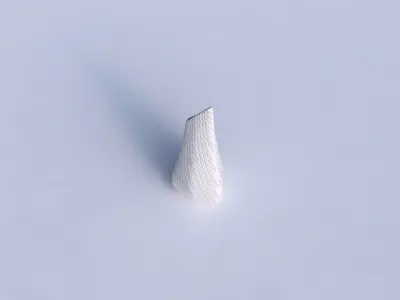Vase puffy tipped triangle with twisted diagonal grid bulges 3D print model