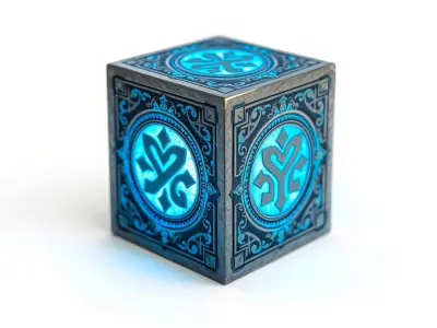 Mystical Artifact Cube Model Pack Low-poly 3D model