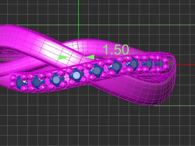 Tangled Ring 3D print model