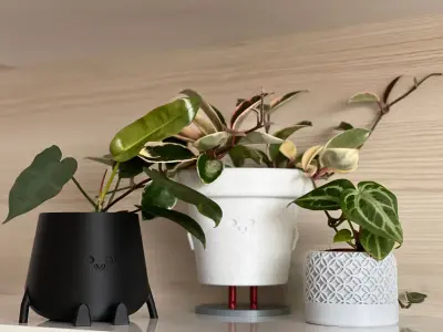 3D Printed Standing Smiley Pot 3D print model