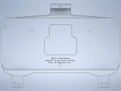 Haltech UC-10 Display Subaru Dash Flat Mount 3D print model