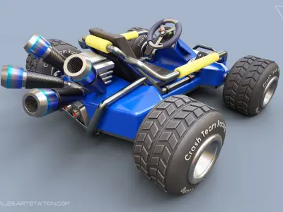 Crash Team Racing Car - CTR ReMix Version With 7 Types of File 3D print model