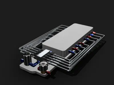 Nitrous Injection Plate for Blower 3D print model