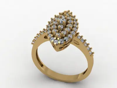 engagement ring 3D print model 19