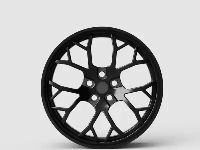 Car wheel Low-poly 3D model