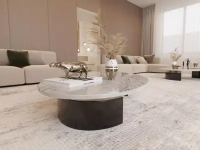Modern Luxury Majlis Room Interior 3D model