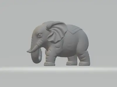 Elephant Sculpture 3D print model