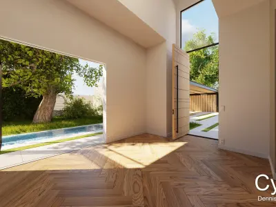 Modern villa 2021 Blender Eevee and Cycles 3 without furniture Low-poly 3D model