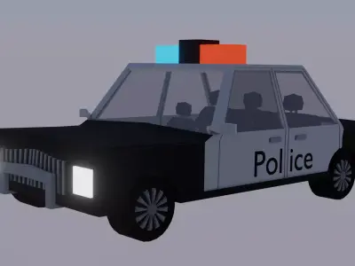Maia Police Car Low Poly Low-poly 3D model