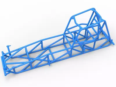 Frame of Vintage Dirt Modified stock car Scale 1 to 25 3D print model