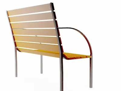 Bench Seat Free low-poly 3D model