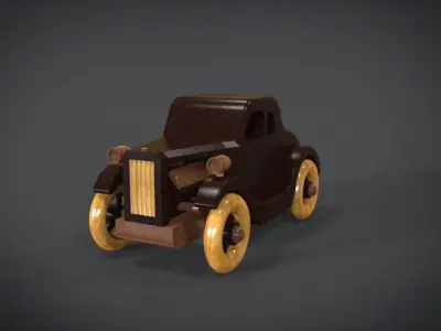 1935 Five-Window Hot Rod Low-poly 3D model