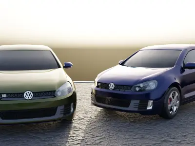 Volkswagen Golf GTI 6 2009 3D model