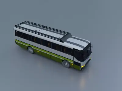 Simple Bus - LowPoly - Game-ready - mobile game Low-poly 3D model
