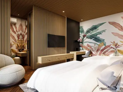 Bedroom Hotel Villa Scene Blender - fbx - obj 3D model