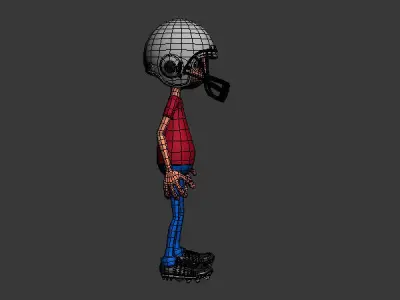 American football player 3D model