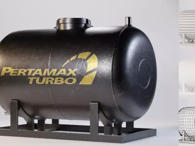 Fuel Tank 251x150x150 Low-poly 3D model