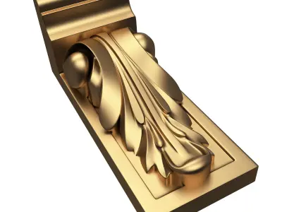 Corbel Carved 010 Low-poly 3D model
