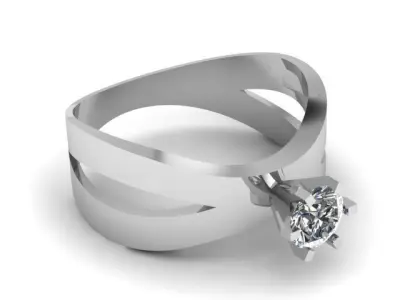 Luxury Engagement ring 3d Printable Model 3D print model