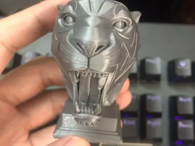 Tiger head sculpture 3D print model