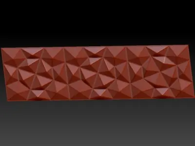 3D WALLPANEL triangular tile 3D model