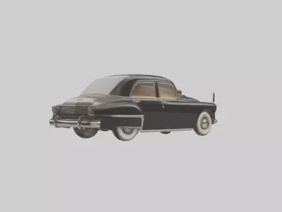 Classic Sedan with Vintage Wheels model 3D model