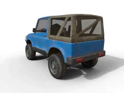Compact SUV Low-poly 3D model