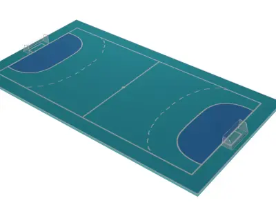 Handball Court 3D model