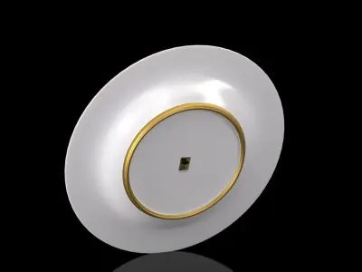 Bavarian China Dinner Plates Low-poly 3D model