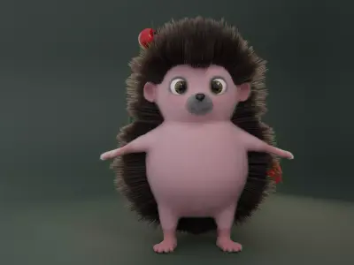 Hedgehog cartoon 3D model