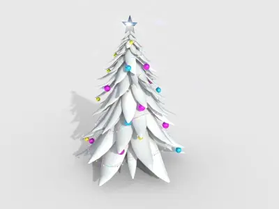 08 Christmas Trees - Cartoon Interior Decoration 3D Model Collection