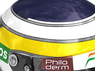 Helmet F1 2008 Giancarlo Fisichella 3D model
