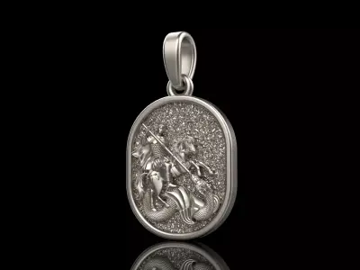 Saint George the Victorious pendant model 991 3D print model