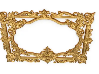 Plaster decorative frame ornament 12 3D model