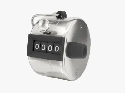 Manual Counter Low-poly 3D model