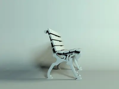 park bench Free 3D model