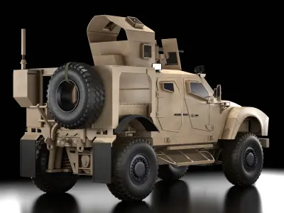 Oshkosh M-ATV Military Vehicle Rigged Low-poly 3D model
