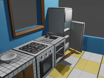 KN - Little house Low-poly 3D model