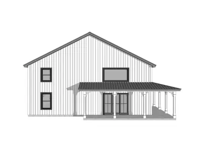 Barndominium House 021 -Archimple LLC Low-poly 3D model