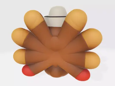 Cute Nurse Turkey Figurine Thanksgiving Nurse 3D print model