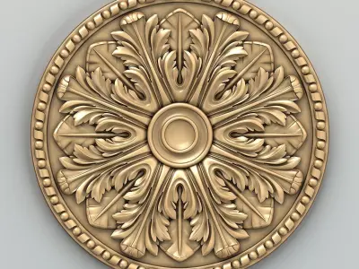 Round rosette 014 3D model
