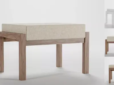 Homme ottomans Low-poly 3D model