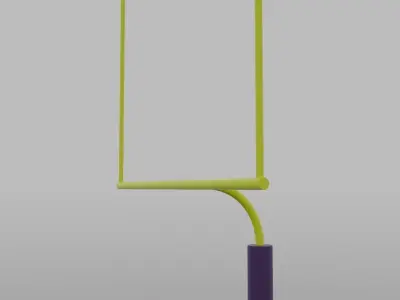 American Football Goal Post Low-poly 3D model