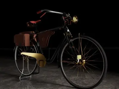 VIntage Bike Free low-poly 3D model